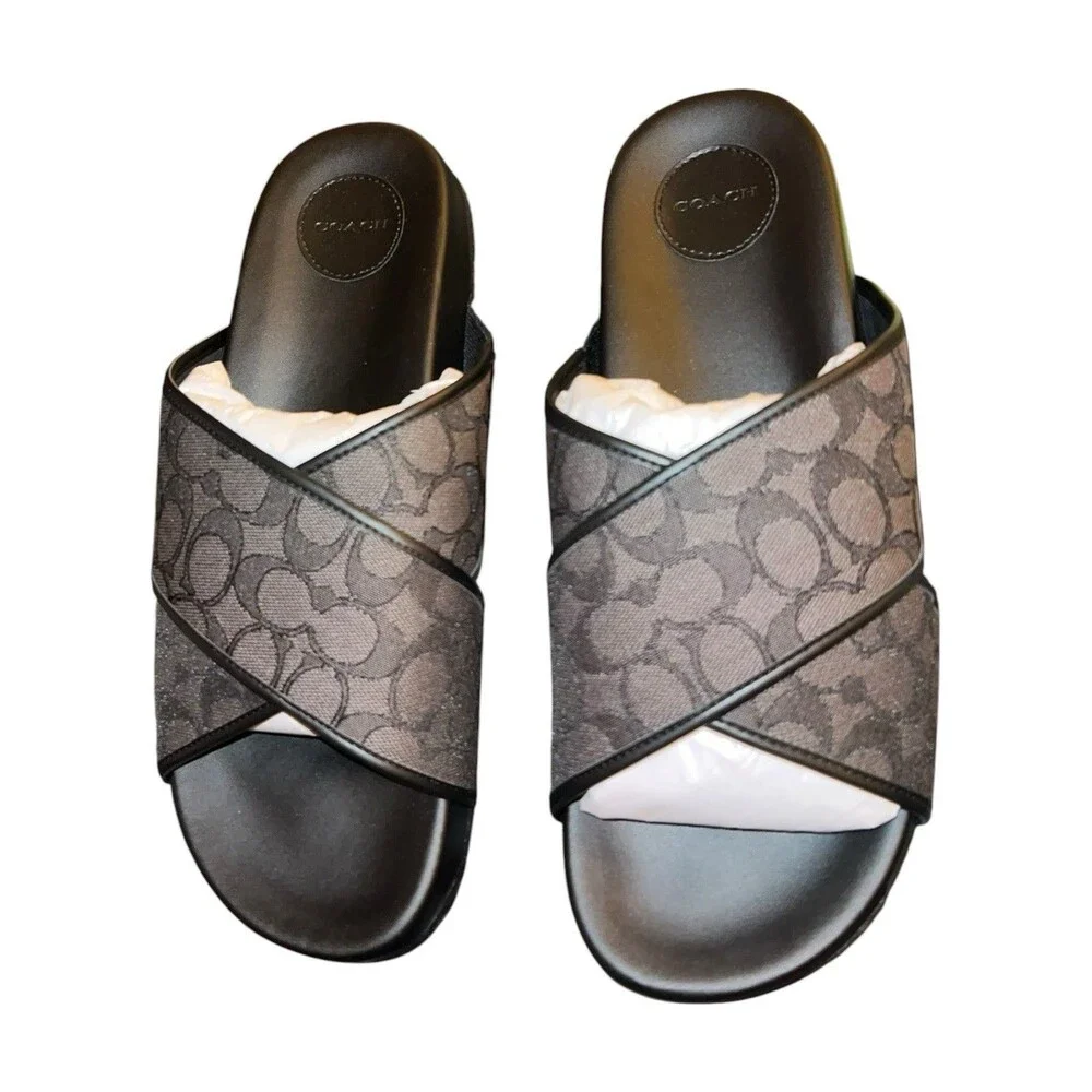 Coach Men’s Crossover Sandal Charcoal/Black CA158 CQ/BK 11002151JAX Sz 13 EU 47